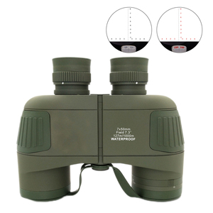 Jumelles de chasse professionnelles de haute qualité 10x50 avec télémètre laser 120m, mise au point fixe, faible luminosité, BAK4, pour l'extérieur - Product Image 3