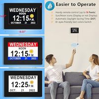 Reloj Electrónico Multifuncional de 7 Pulgadas con Formato 12/24H, Modo de Voz, Reproducción de Video (MP4/AVI) y Soporte para MP3, Ideal para Residencias de Ancianos