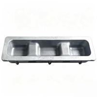 Juego de recipientes de aluminio resistentes al calor y duraderos con ranuras integradas para tenedores, tamaños personalizados para fábricas de reciclaje de aluminio fundido