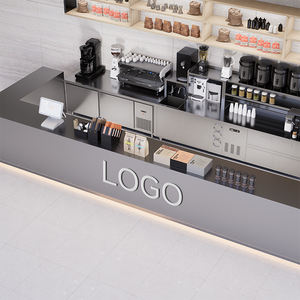 Bancone Bar Personalizzabile in Acciaio Inox per Aeroporti e Centri Commerciali, Design per Caffetterie, Gelaterie e Negozi - Product Image 3