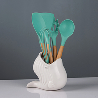 Égouttoir à vaisselle en céramique blanche, pot fonctionnel sur le comptoir, couverts/porte-éponges, ustensiles