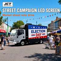 Camion de campagne mobile à LED trois faces pour les défilés des petites villes, les rassemblements électoraux et les événements politiques en plein air