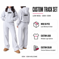 Ensemble de survêtement en molleton de coton 400 g/m² pour femme, coupe oversize, comprenant un sweat à capuche et un pantalon de jogging, personnalisable, style streetwear, fabrication OEM ODM