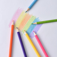 Ensemble de crayons de couleur macaron en bois HB Standard 12 couleurs pour enfants 18*0.6CM Logo personnalisable
