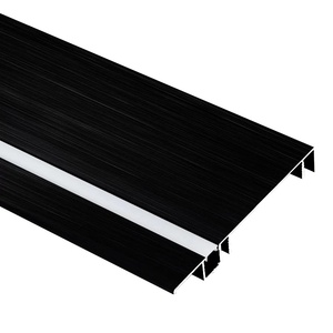 Perfil LED de Aluminio Moderno de 80 mm, Rodapié Antirrayaduras <span class=keywords><strong>para</strong></span> Apartamento, Cocina, Hotel, <span class=keywords><strong>Baño</strong></span>, Color Negro - Product Image 5