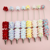 L B7033 2025 Délicat Créatif Nouvelle Arrivée Lumineux Rose Perlé Stylo Industrie Lourde Perle Strass Stylo à Bille Stylo de Luxe