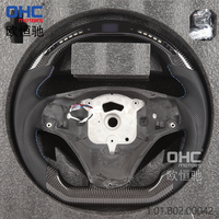 Volant à LED pour Bmw E90 E92 E91 E93 M3 Série 3 2011 335i 320i Volant en fibre de carbone Moteurs Ohc