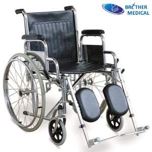 El equipo médico hospitalario más barato Silla de ruedas médica económica de acero inoxidable con lista de precios en la India - Product Image 4