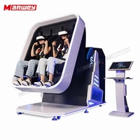 Marwey Indoor Amusement 9D VR Chair 360 Degree Flip Flight Simulator Cockpits Luxury 2 Seater Vr Máquina de videojuegos