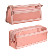 Sac de papeterie transparent avec fermeture éclair, personnalisé, durable, grande capacité, trousse à crayons, cadeau scolaire pour enfants, sac de rangement