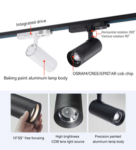 आधुनिक ट्रैक लाइट 20W एडजस्टेबल एलईडी ट्रैक लैंप चुंबक ट्रैक लाइट रेल लाइट - Product Image 3