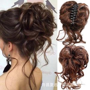 Extensión de moño largo con clip, peluca de alambre resistente al calor para mujer, estilo despeinado - Product Image 1