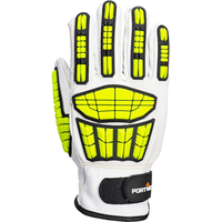 Gants de travail de sécurité anti-impact Portwest A745 ANSI/ISEA niveau de résistance à la coupure 6 EN388 déchirure 4 - Gants de travail en cuir de qualité supérieure résistants aux coupures et aux impacts