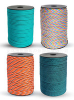 Corde en paracorde de haute qualité en polyester résistant aux déchirures à 9 brins de 4 mm, corde de survie haute résistance, 100 m/rouleau