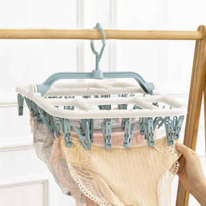 Estante rectangular multifuncional para secar calcetines con clips para organizar la ropa del baño, tipo gancho - Product Image 2