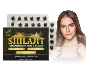 Comprimés de Shilajit, de mousse de mer et de maca les plus compétitifs, comprimés de Shilajit pur de l'Himalaya, soutien du métabolisme et de la santé immunitaire, comprimés de Shilajit - Product Image 1