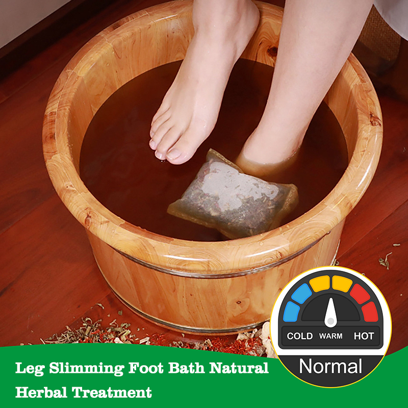 hot sale body leg slimming natural wormwood saffron ginger detox foot soak bath package