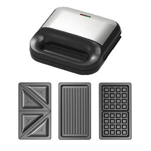 Machine à sandwich électrique et à <span class=keywords><strong>gaz</strong></span> 3-en-1 détachable à 2 tranches avec plaques à gaufres pour usage domestique - Product Image 2