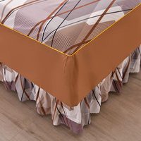Sıcak Satış Polyester 500TC Özelleştirilmiş Boyutlu Yatak Eteği Düz Renk Tüm Mevsimlerde Mevcut Yumuşak Cilt Dostu Ev ve Otel Kullanımı