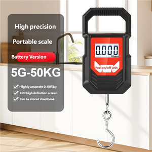 เครื่องชั่งอิเล็กทรอนิกส์แบบมือถือ LCD กันน้ำ 0.005 กก. ขนาดกะทัดรัด พกพาสะดวก ใช้ในเชิงพาณิชย์และในครัวเรือน สำหรับชั่ง<span class=keywords><strong>พัสดุ</strong></span> จัดส่งสินค้า ตกปลา พร้อมตะขอ - Product Image 2