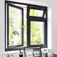 Ventanas Abatibles de Estilo Moderno Personalizadas con Vidrio Templado y Herrajes de Aleación de Aluminio