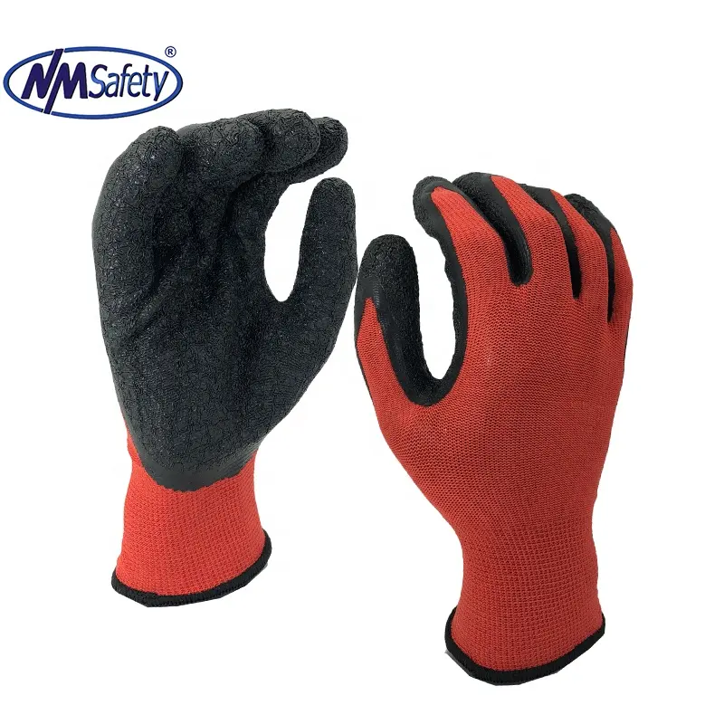 NMsafety sarung tangan dilapisi lateks wanita, sarung tangan taman kustom & sarung tangan konstruksi perlengkapan pelindung