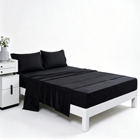 Ensemble de literie 4 pièces en polyester doux brossé brodé, multicolore, literie pour la maison, vente en gros, fabrication sur mesure