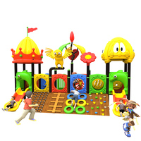 Structure d'escalade pour enfants, ensemble de jeux commercial durable pour enfants, équipement de terrain de jeux extérieur commercial pour enfants avec toboggans