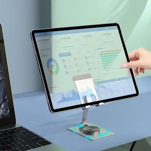 Hàng Mới Về Giá Đỡ Điện Thoại Di Động Xoay 360 Có Thể Gập Lại Chất Lượng Cao Giá Đỡ Máy Tính Bảng Để Bàn Bằng Hợp Kim Nhôm Cho Ipad