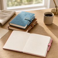 Carnet en cuir A5 cousu, 80 feuilles, avec attache pour stylo, carnet en cuir avec logo personnalisé, cadeau d'entreprise, fabrication en usine