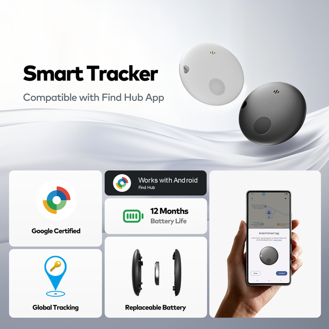 Hot Sale Mini Plastic Smart Tracker with OLED Display GPS GLONASS Positioning IP67 Waterproof Google Compatible for Bag & Keys