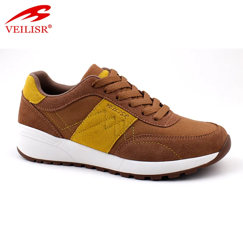 Outdoor high quality PU suede fashion sneakers men casual shoes