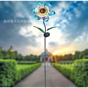 Lampe solaire de jardin à LED avec fibre optique, piquet fleur, étanche, portable, décoration extérieure - Product Image 4