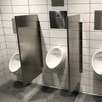 Plaque de séparation d'urinoir de toilette personnalisée noire de haute qualité 304 acier inoxydable résistant à la rouille hommes salle de bain urinoir diviseur école