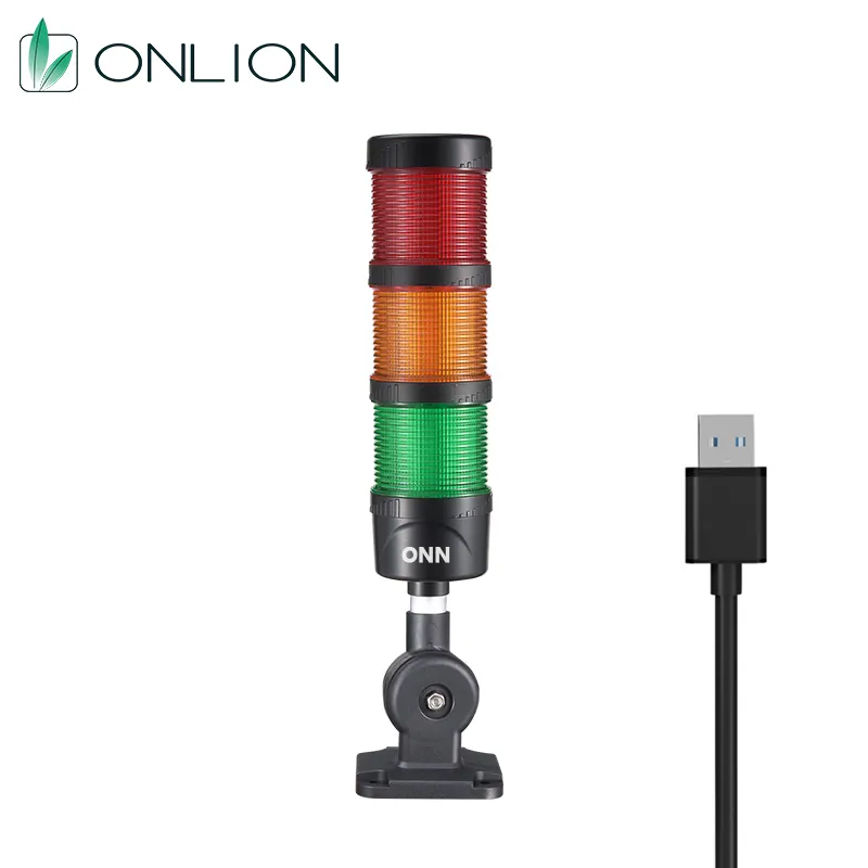 ONN-M4 RYGBW Multilayer Luz De Advertência/USB Controlado Led Signal Tower Luz DC5V