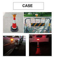Balise solaire haute efficacité avec panneau extra-large pour une charge plus rapide, une autonomie prolongée, lumière d'avertissement clignotante LED, protection IP66