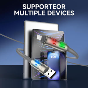 Cáp sạc đa năng 240W 4 trong 1 bán chạy với đèn LED báo hiệu, dành cho ngân hàng - Type C-C 240W hợp kim kẽm, số lượng lớn, đặt hàng theo yêu cầu - Product Image 5