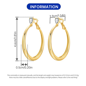 Boucles d'oreilles en zircon en forme de goutte d'eau, minimalistes et inaltérables, originales, tendance et polyvalentes - Product Image 2