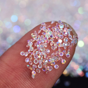 OLeeya Gros Cristaux de Poussière de Fée en Verre Minuscules 1,1 mm 1,2 mm 1,3 mm Point Micro Perles de Zircon Strass pour Décoration d'Ongles - Product Image 2