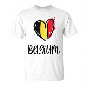 Camiseta con bandera de Bélgica, diseño belga holandés, camiseta promocional bonita - Product Image 2