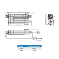 Actionneur linéaire sans fil PrimoPal, télécommande, course de 20 mm à 800 mm, 3000 N, 12 V, 24 V, actionneurs électriques, actionneur linéaire Wifi