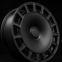 Nouvelle jante en alliage d'aluminium forgé 15 rayons style rallye noir mat concave profond logo personnalisé 18-22 pouces