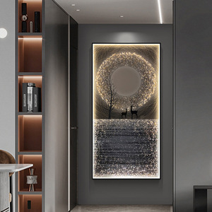 Pittura Artistica da Parete di Grande Successo in Stile Moderno e Minimalista per Ingresso, in Porcellana di Cristallo con Sfondo a LED per <span class=keywords><strong>Soggiorno</strong></span> - Product Image 2