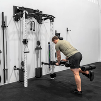 Station d'entraînement multifonctionnelle pliable murale en acier inoxydable pour la musculation et les squats à domicile
