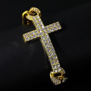 Hot Selling Simple Geometric <b>Cross</b> <b>Chain</b> Bracelet Hiphop Style Alloy Gold Silver Plated Men's Bracelet Fashion Jewelry Wholesale - Product Image 3