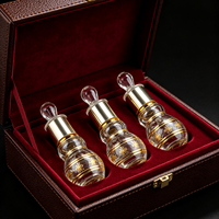 Flacon de parfum de luxe 6ml/12ml en verre en forme de gourde, électroplaqué, gravé, estampage à chaud, flacon vide pour le Moyen-Orient