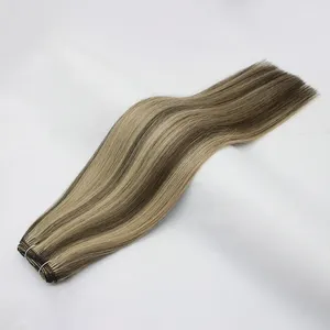 Hot Sale Volume Weft Hair Extensions Human Remy Virgin Cuticle Hair Double Drawn Double Drawn Machine Weft