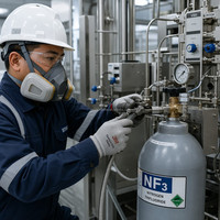 Gas NF3 para Limpieza de Cámaras CVD, Grado Semiconductor, Pureza 4N, Trifluoruro de Nitrógeno, Fabricante Verificado, Stock Disponible