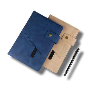 Khuyến mãi Cá nhân hoá tùy chỉnh A5 PU da máy tính xách tay giá rẻ số lượng lớn ràng buộc dây đeo đàn hồi cuốn sách với biểu tượng tùy chỉnh - Product Image 6