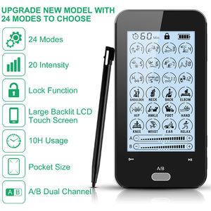 Almohadillas de electrodos para estimulador muscular EMS de certificación múltiple, máquina de terapia de <span class=keywords><strong>2</strong></span> canales, masajeador de unidad <span class=keywords><strong>Tens</strong></span> para aliviar el dolor corporal - Product Image 3